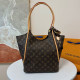 Brown Casual Street Letters Patchwork Bags