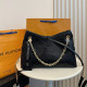 Black Casual Daily Letters Patchwork Chains Embossed Bags
