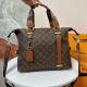 Brown Casual Street Letters Patchwork Zipper Contrast Bags
