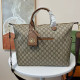 Khaki Casual Street Letters Patchwork Zipper Bags