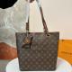 Brown Casual Street Letters Patchwork Contrast Adjustable Bags