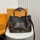Black Brown Casual Street Letters Patchwork Contrast Bags