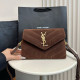 Brown Casual Street Solid Color Patchwork Texture Velvet Bags