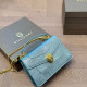 Baby Blue Casual Daily snake Patchwork Chains Texture Bags