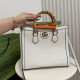 White Casual Daily Solid Color Patchwork Zipper Bags