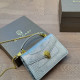 Silver Casual Daily snake Patchwork Chains Texture Bags