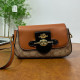 Brown Casual Street Letters Patchwork Contrast Bags
