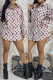 Pink Casual Letter Print Contrast Turndown Collar Shirt Dresses