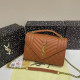 Orange Casual Daily Solid Color Patchwork Chains Texture Bags