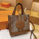 Brown Casual Street Letters Patchwork Contrast Adjustable Bags