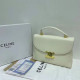 White Casual Daily Solid Color Patchwork Metal Accessories Trim Bags