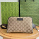 Brown Daily Letters Zipper Bags