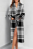 Red Sexy Plaid Lace Up Contrast Sleepwear