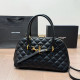 Black Casual Daily Solid Color Patchwork Zipper Bags