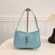 Blue Casual Solid Color Metal Accessories Trim Adjustable Bags