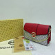 Red Casual Letters Patchwork Chains Bags