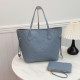 Blue Gray Casual Daily Letters Embossed Bags