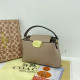 Khaki Daily Solid Color Metal Accessories Trim Zipper Bags