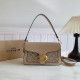 Khaki Casual Letters Patchwork Contrast Bags