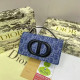 Blue Black Casual Letters Patchwork Contrast Bags
