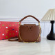 Brown Casual Daily Solid Color Patchwork Chains Zipper Bags