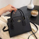 Black Casual Solid Color Patchwork Texture Bags