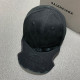 Black Gray Casual Street Solid Color Distressed Irregular Hat