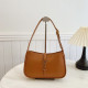 Brown Casual Solid Color Metal Accessories Trim Adjustable Bags