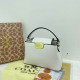 White Daily Solid Color Metal Accessories Trim Zipper Bags