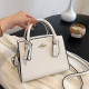 White Casual Solid Color Patchwork Texture Bags