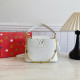 White Casual Daily Solid Color Patchwork Chains Zipper Bags