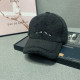 Black Casual Daily Letters Embroidered Patchwork Hat