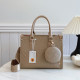 Khaki Casual Letters Patchwork Embossed Bags