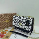 Black And White Casual Letters Patchwork Chains Contrast Bags