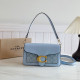Blue Casual Letters Patchwork Contrast Bags