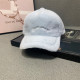 Blue Casual Daily Letters Embroidered Patchwork Hat