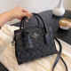 Black Casual Daily Letters Patchwork Zipper Bags