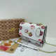 White Daily Lips Print Letters Patchwork Chains Bags