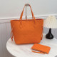 Orange Casual Daily Letters Embossed Bags