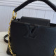 Black Casual Daily Solid Color Patchwork Chains Zipper Bags