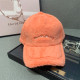 Orange Casual Daily Letters Embroidered Patchwork Hat
