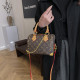 Orange Casual Daily Letters Rivets Patchwork Bags