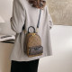 Yellow Brown Casual Letters Patchwork Zipper Contrast Bags