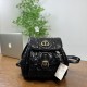 Black Casual Street Solid Color Patchwork Texture Bags