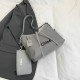 Grey Casual Street Letters Embroidered Bags