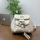 White Casual Street Solid Color Patchwork Texture Bags