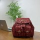 Red Casual Daily Solid Color Patchwork Texture Adjustable Bags