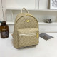 Apricot Casual Letters Patchwork Zipper Bags