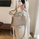 Khaki Casual Daily Solid Color Metal Accessories Trim Adjustable Bags