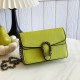 Fluorescent Green Casual snake Patchwork Chains Zipper Bags